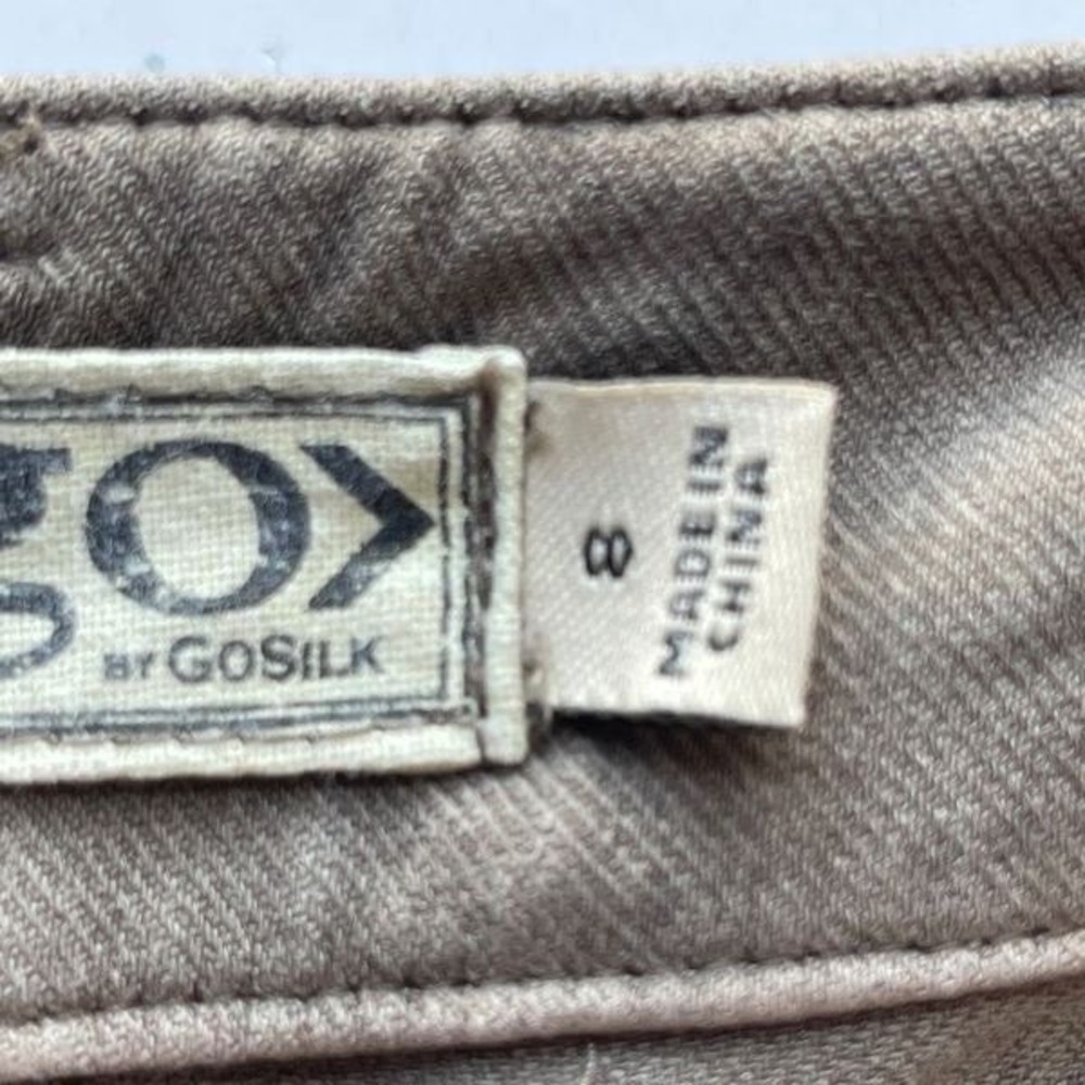 Go by‎ Go Silk Washable Silk Tan Pants, Size 8 - Picture 3 of 12